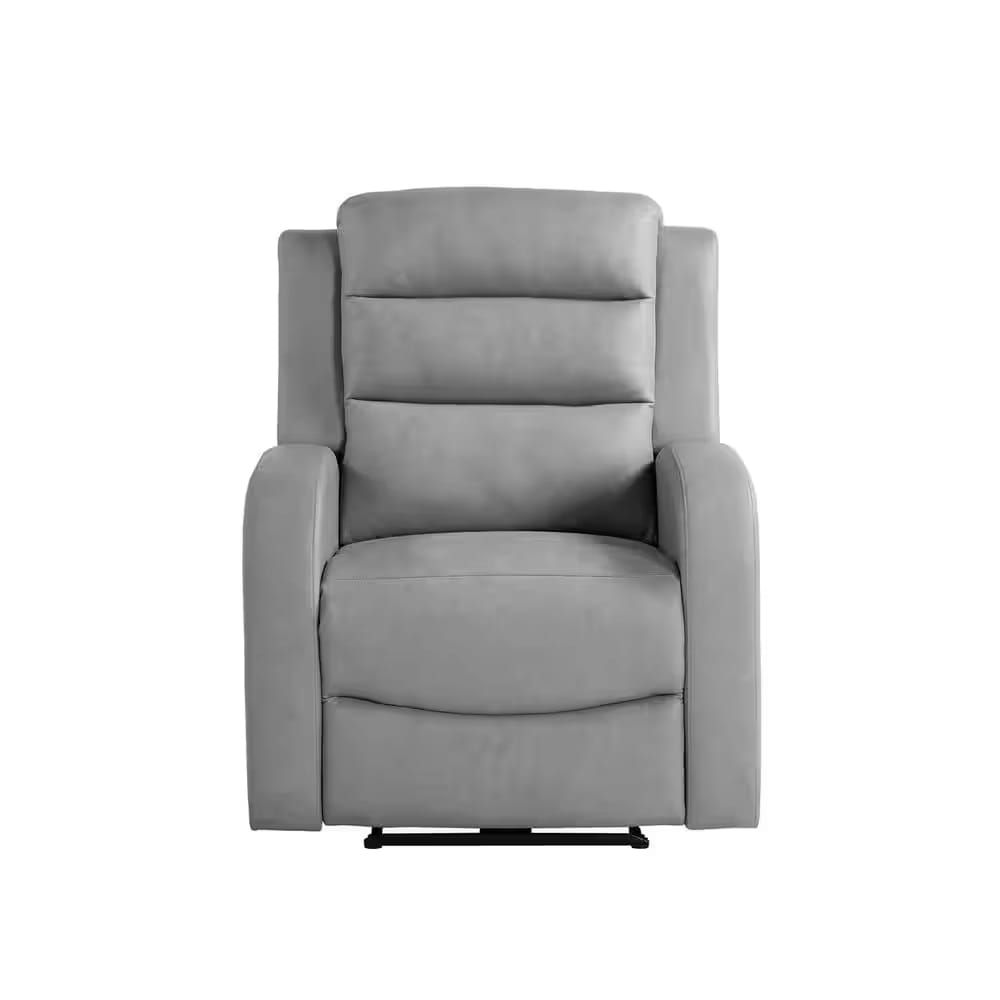 Relax A Lounger Aragon Faux Leather Recliner with Power, Archer Gray