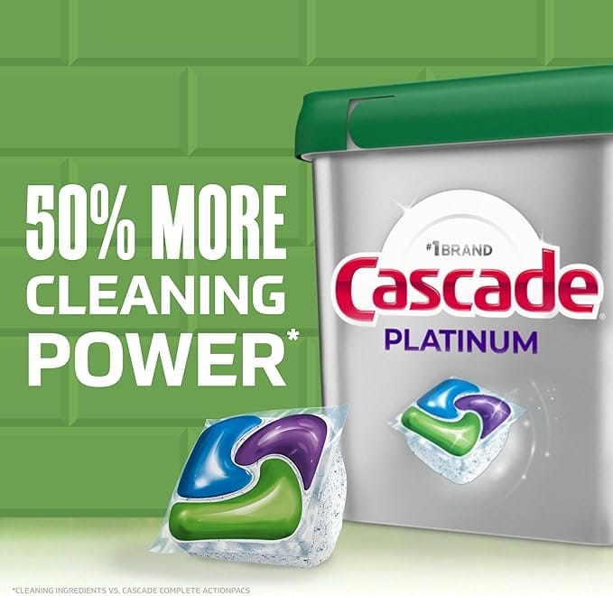 Cascade Platinum Action Pacs Dishwasher Detergent, 47ct