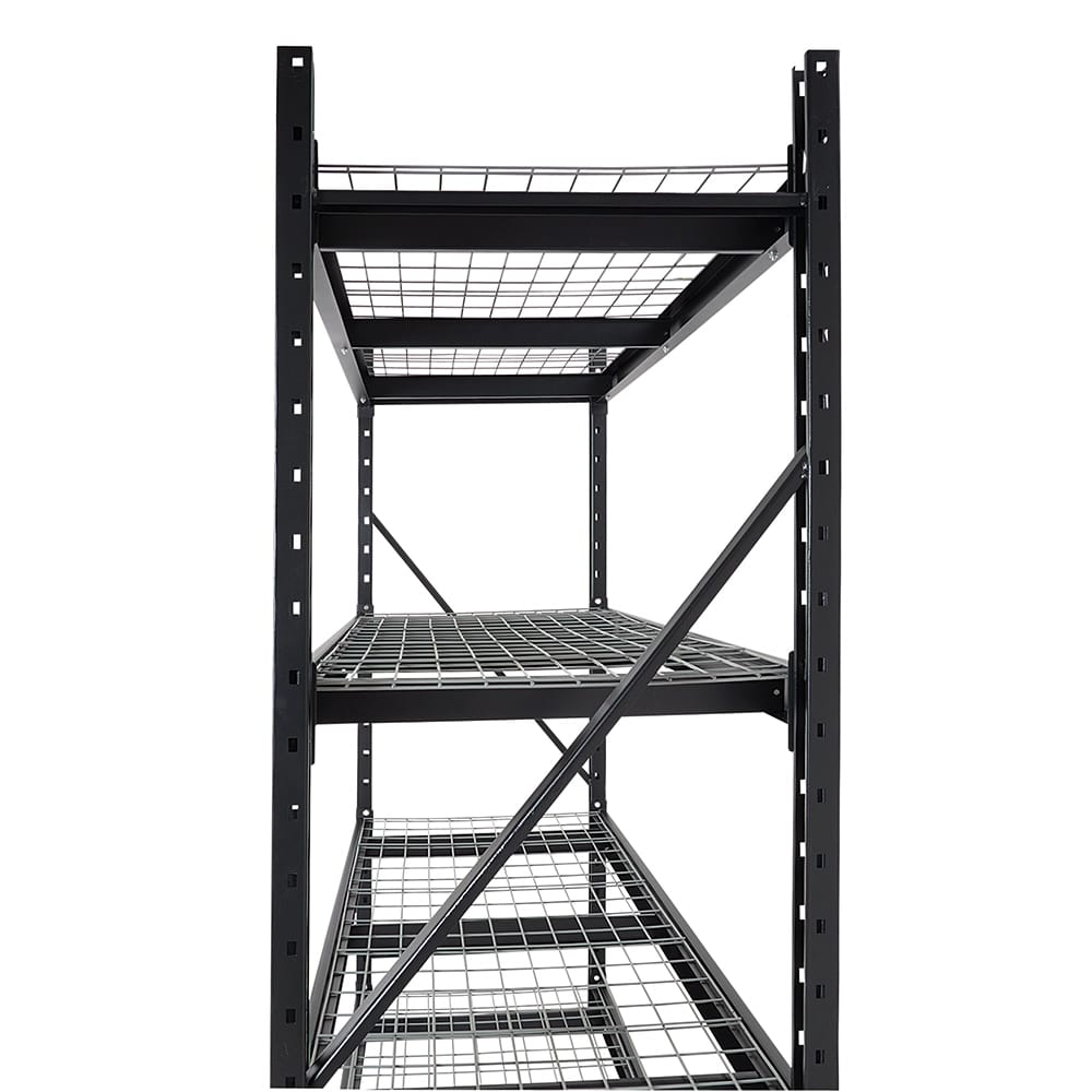 Method Storage Systems 4-Tier Heavy-Duty Adjustable Shelving Unit, Black