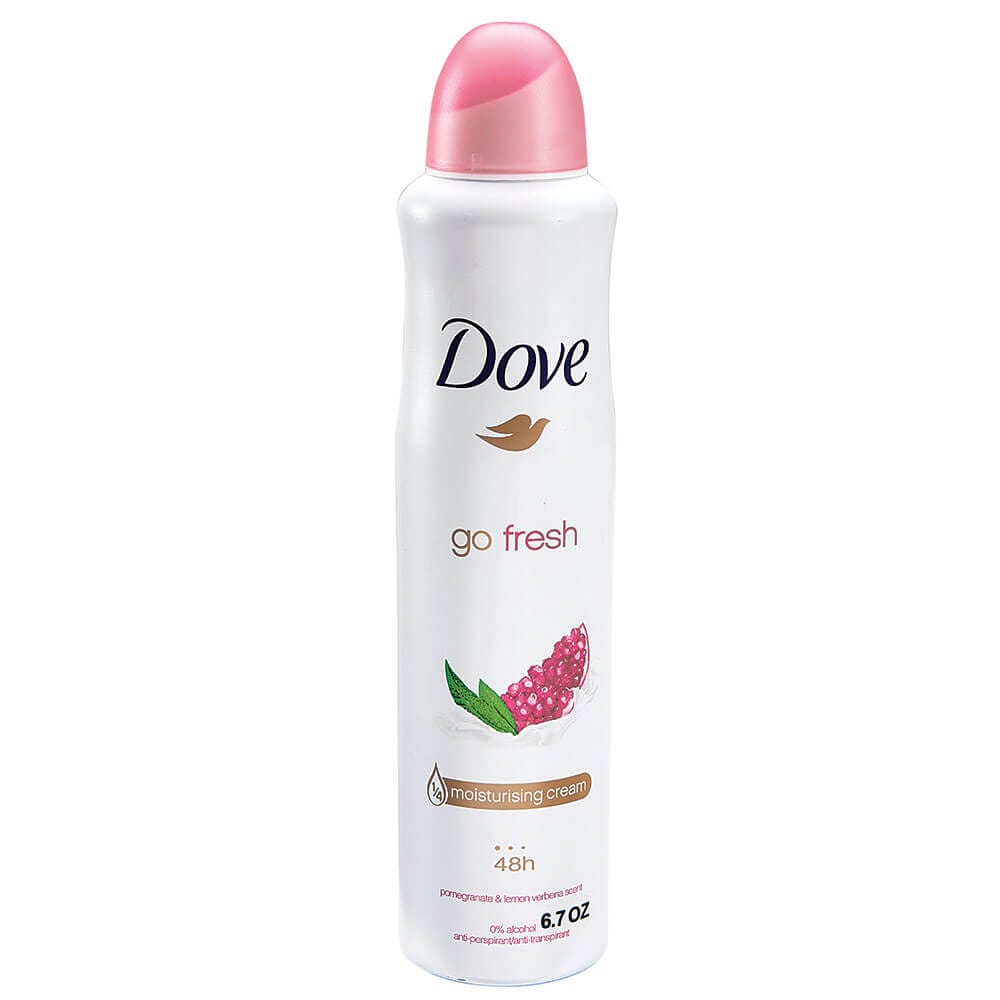 Dove Go Fresh Pomegranate and Lemon Scent Antiperspirant Deodorant Spray, 6.7-8.45 oz