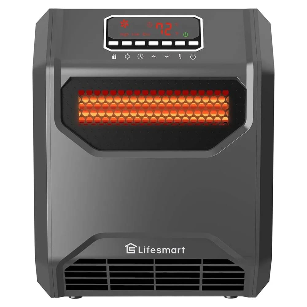 Lifesmart 6-Element Infrared Heater with Front Intake Vent and Remote