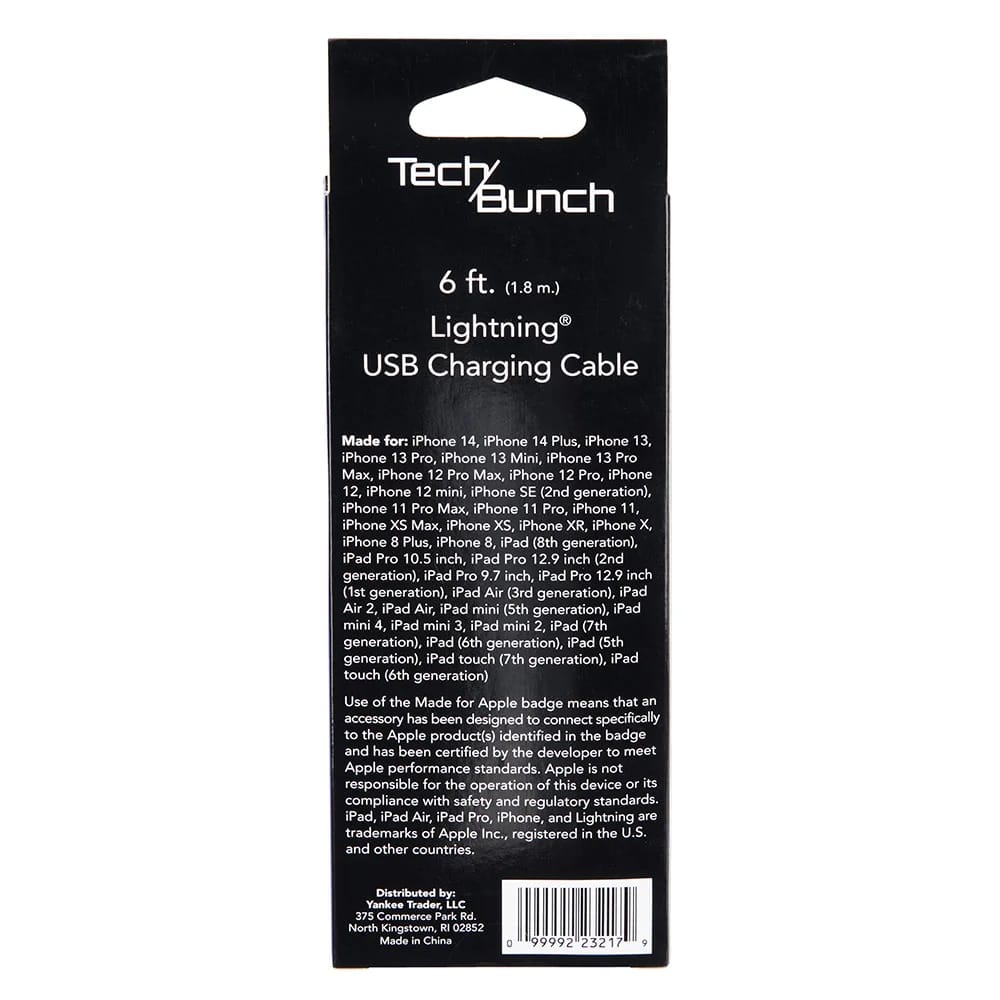 TechBunch Lightning USB Charging Cable, 6'