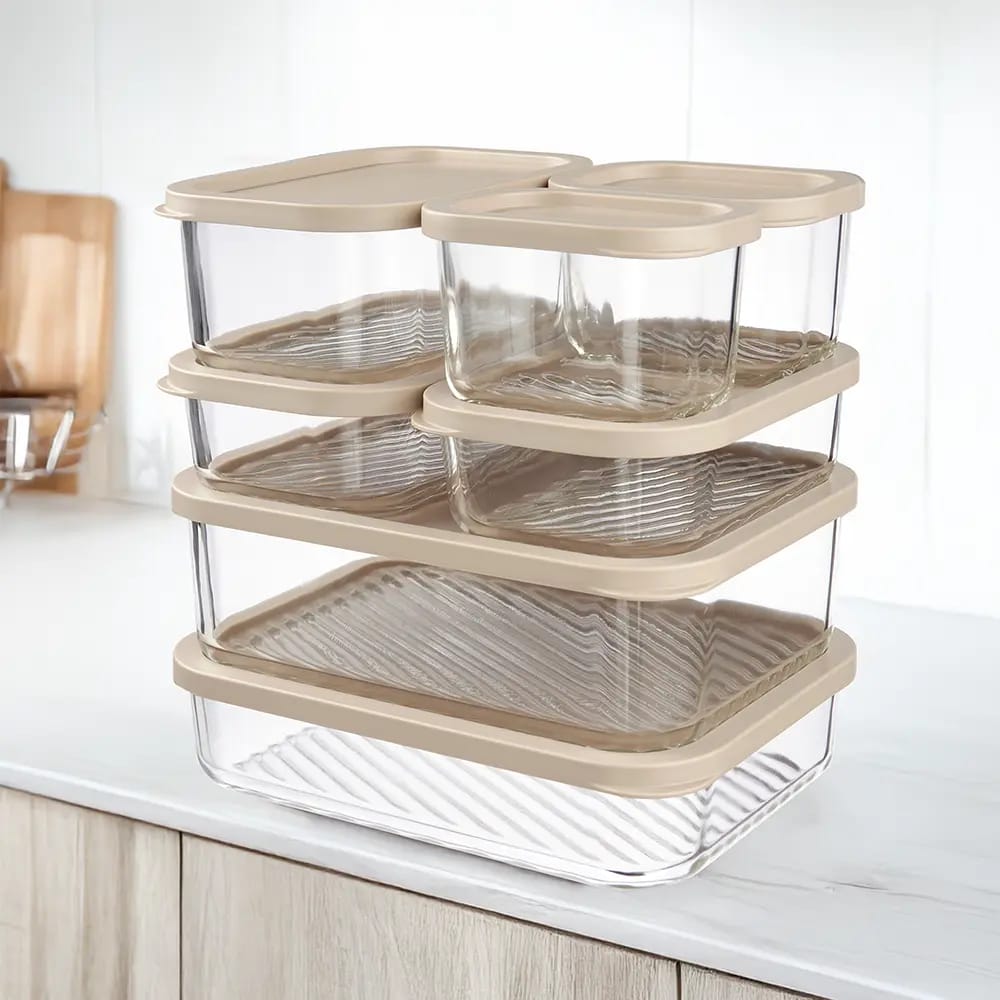 Home Living 7-Piece Glass Storage Set