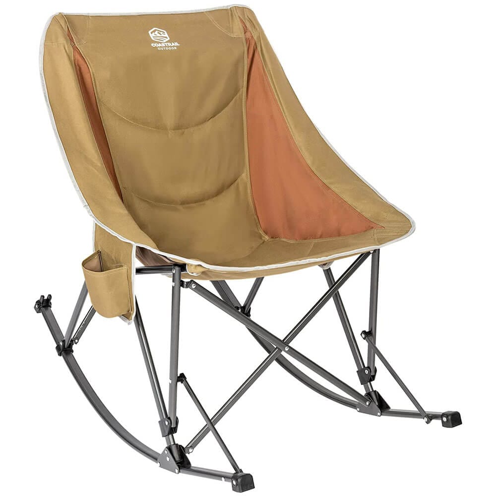 Coastrail Outdoor Rocking Camping Chair, Army Green