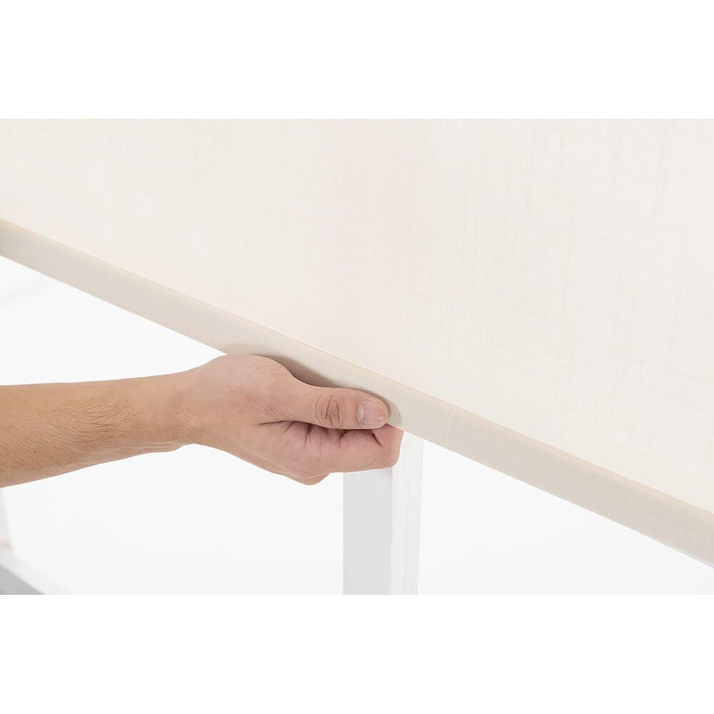Push-Up Cordless Roller Shade with Light-Filtering Textured Fabric, 55" x 72", Ivory