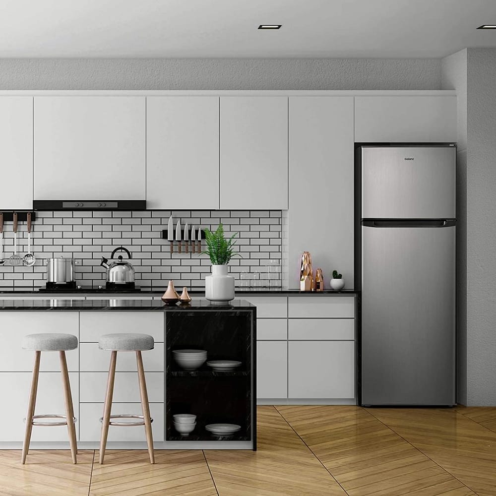 Galanz 12.0 cu.ft. Stainless Steel Top Mount Refrigerator