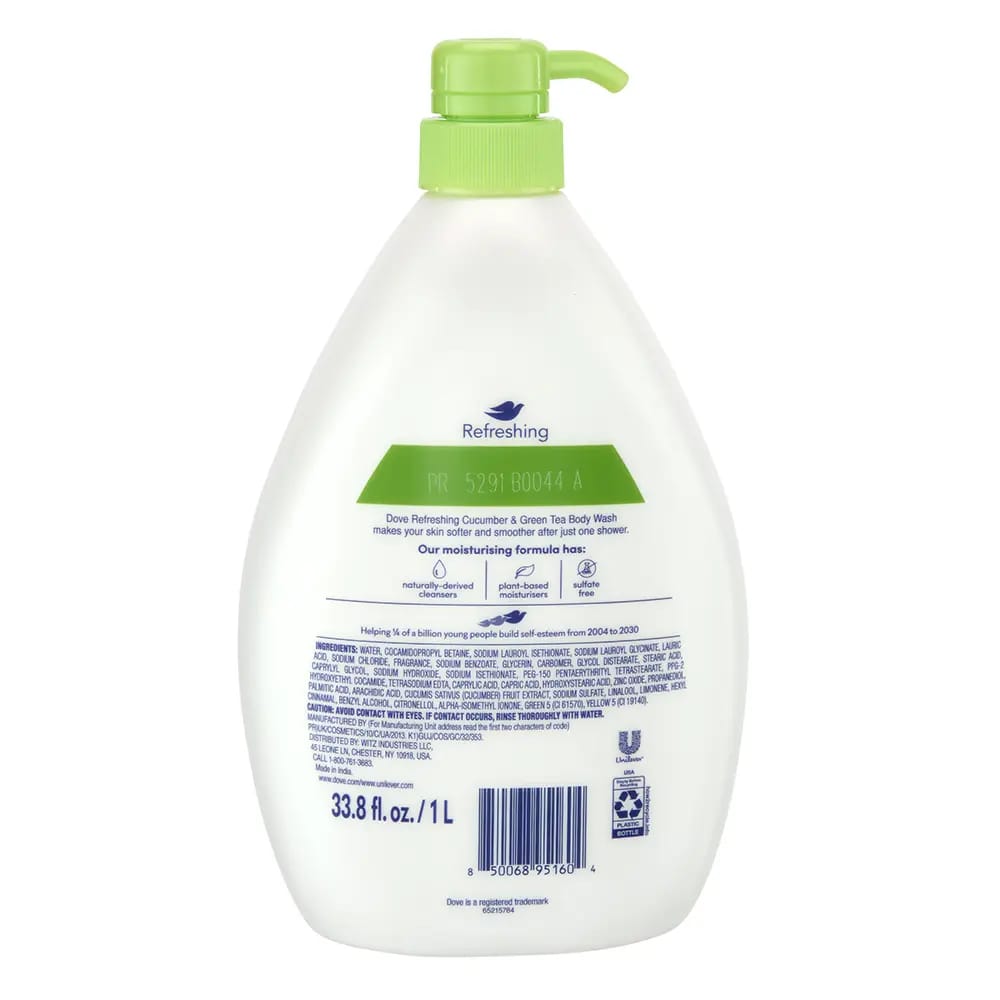 Dove Cucumber & Green Tea Body Wash, 33.8 oz