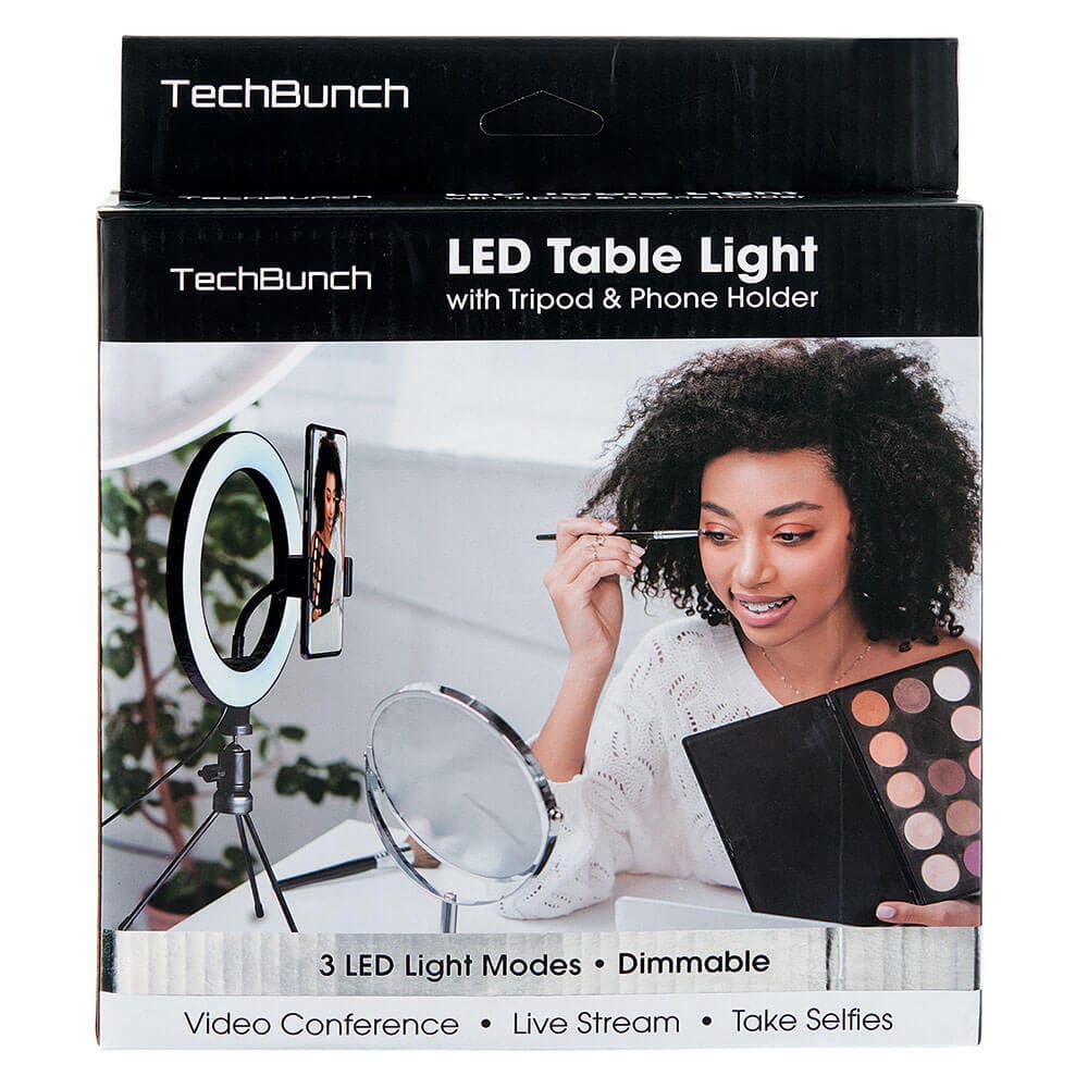 TechBunch 8" LED Ring Light with Tabletop Tripod