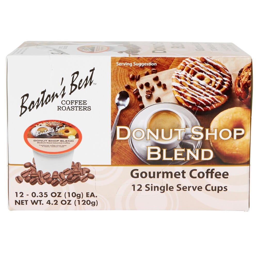 Boston's Best Medium Roast Donut Shop Blend Gourmet Coffee Cups, 12 Count