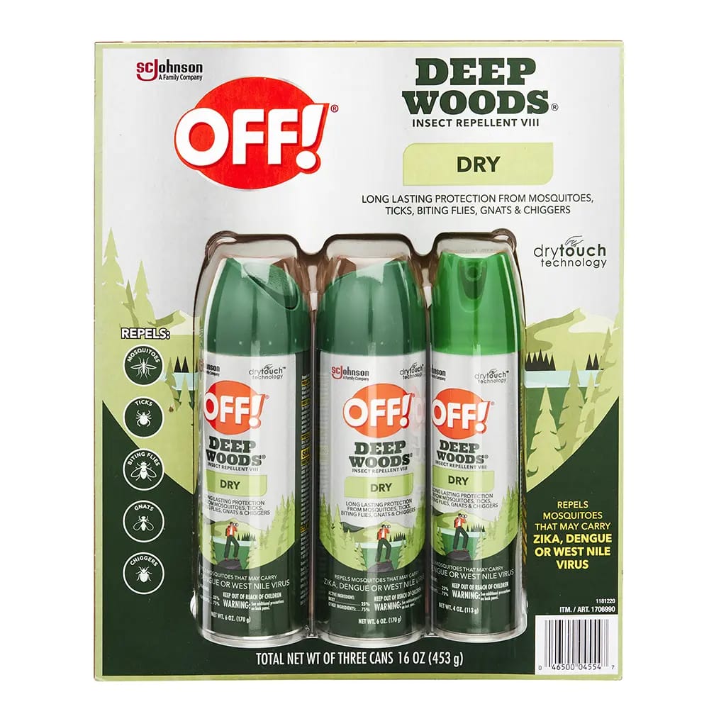 Off! Deep Woods Insect Repellent, 3pk