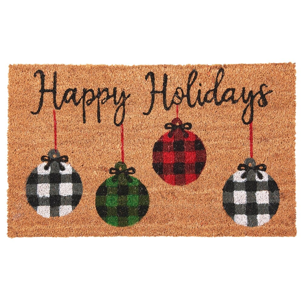 18" x 30" Holiday Printed Coir Mat with Vinyl Backing