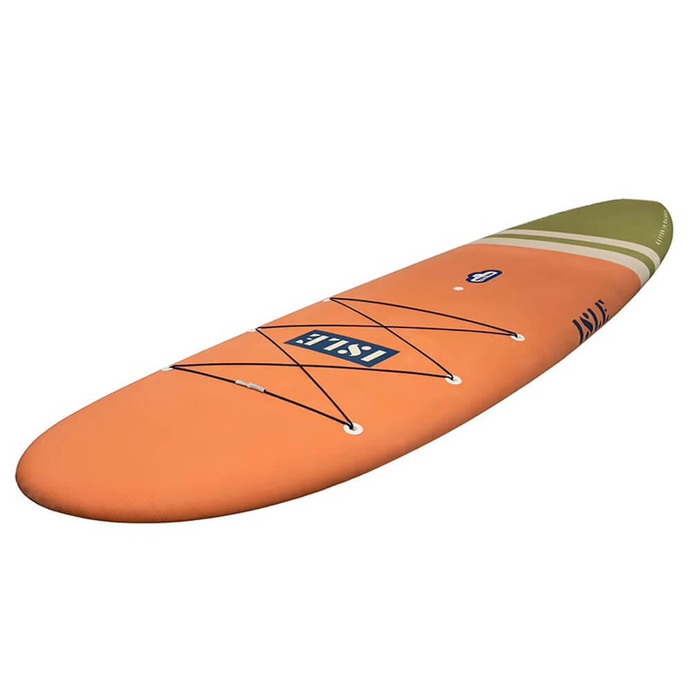 ISLE Cruiser 10'5" Hard Stand Up Paddle Board Package, Peach/Moss