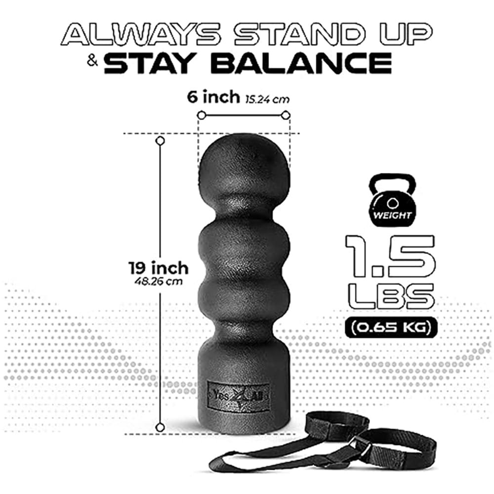 Yes4All EPP Wave Exercise Foam Roller, 300g, Black