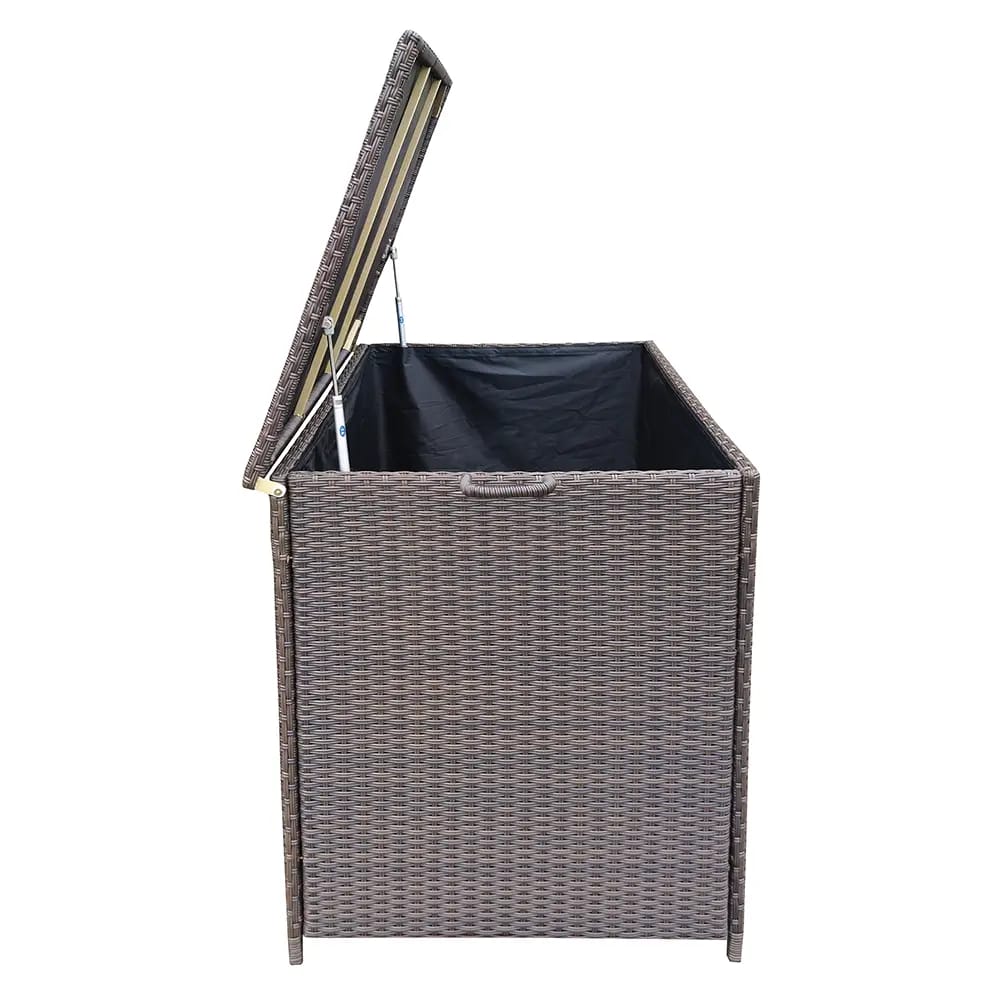 Resin Wicker Deck Box, 78 Gal