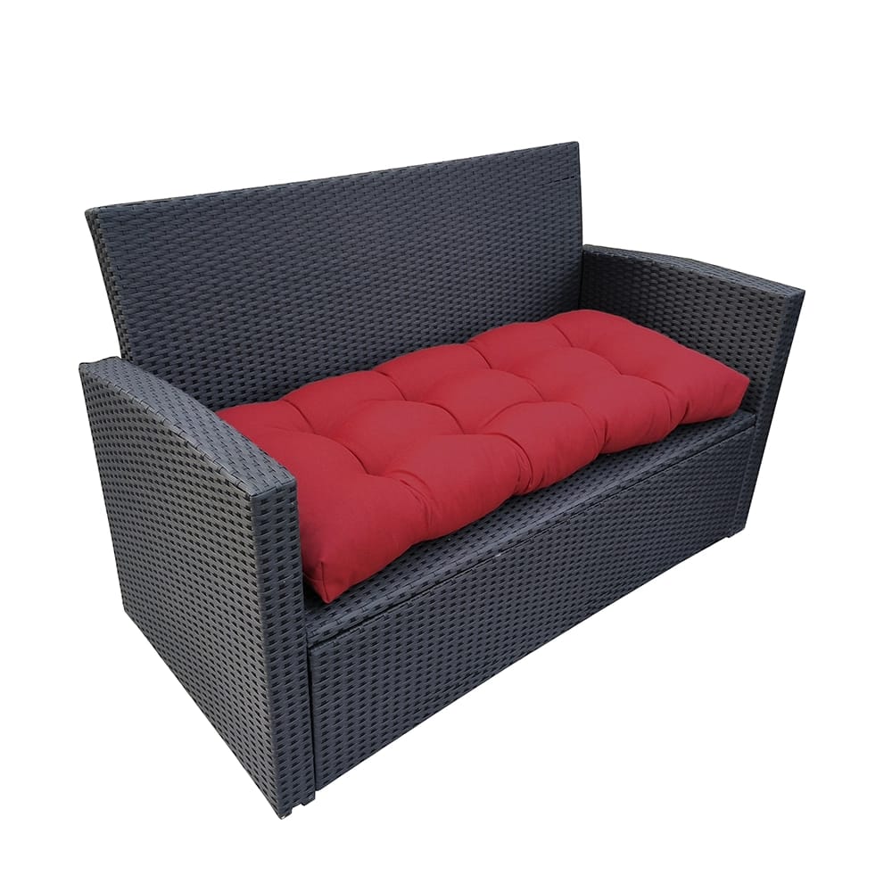 OutdoorLiving Furnishings Acrylic Settee Patio Cushion with 3M Scotchgard, Red