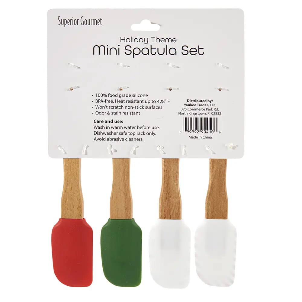 Superior Gourmet Holiday Theme Mini Spatula Set, 4 Piece