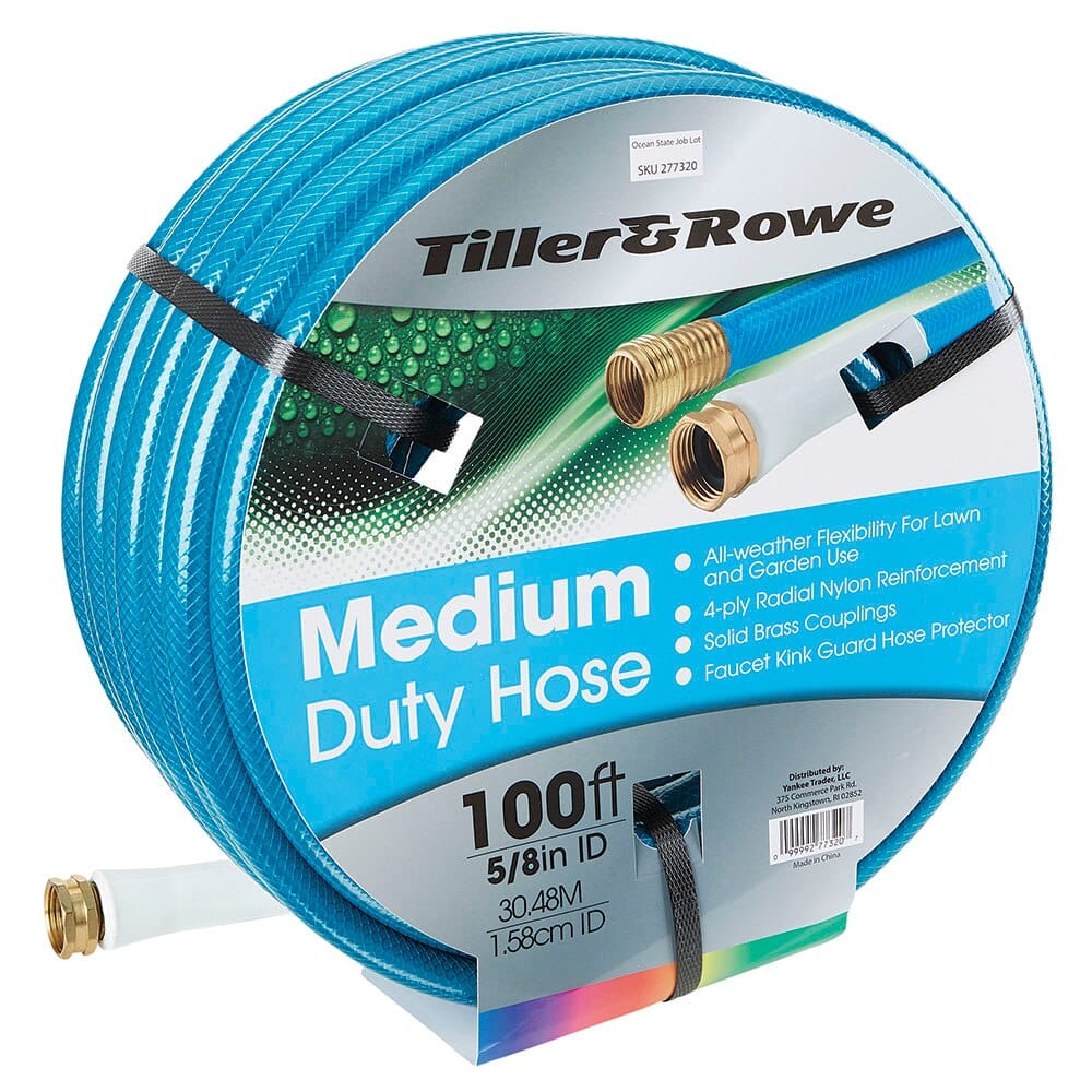 Tiller & Rowe 5/8" Medium-Duty Hose, 100'