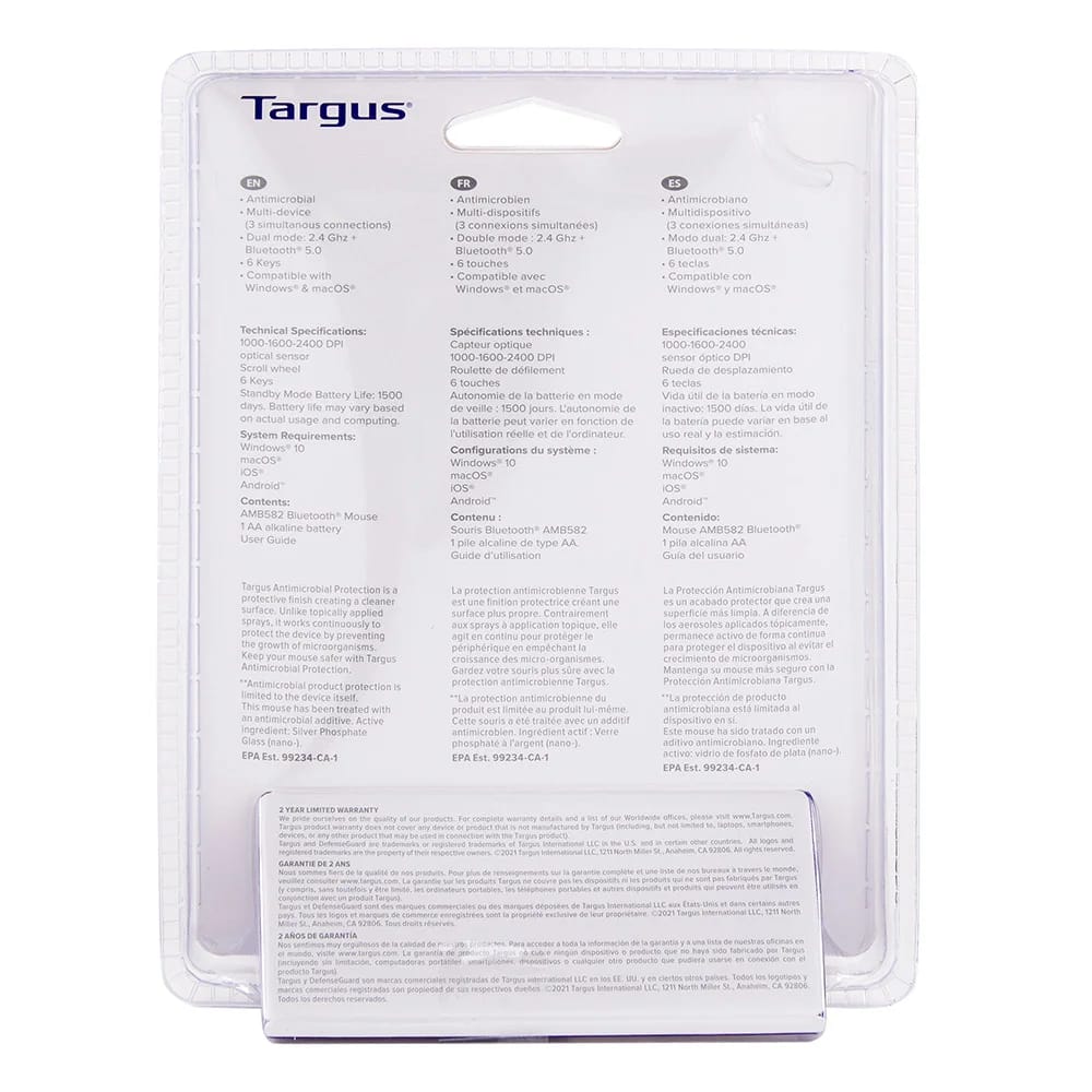 Targus Wireless Bluetooth Mouse, Blue
