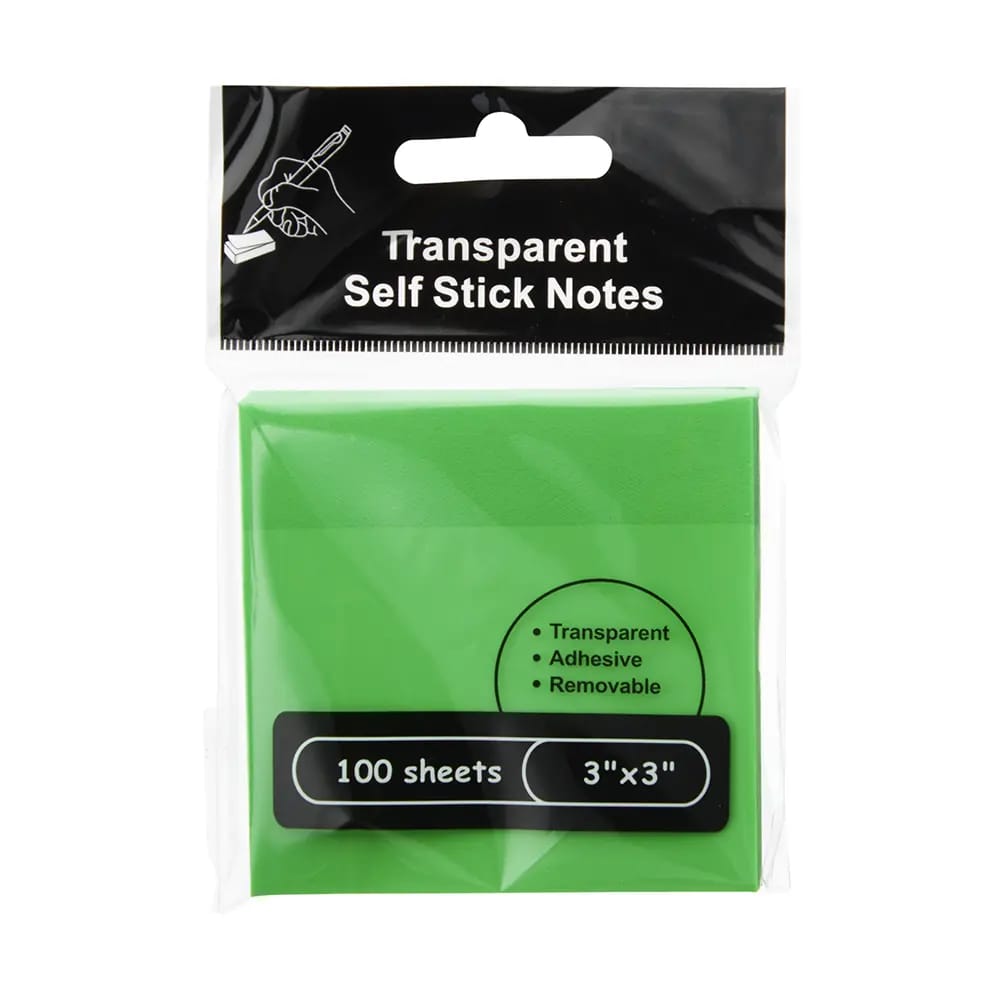 Transparent Sticky Notes, 100 ct.