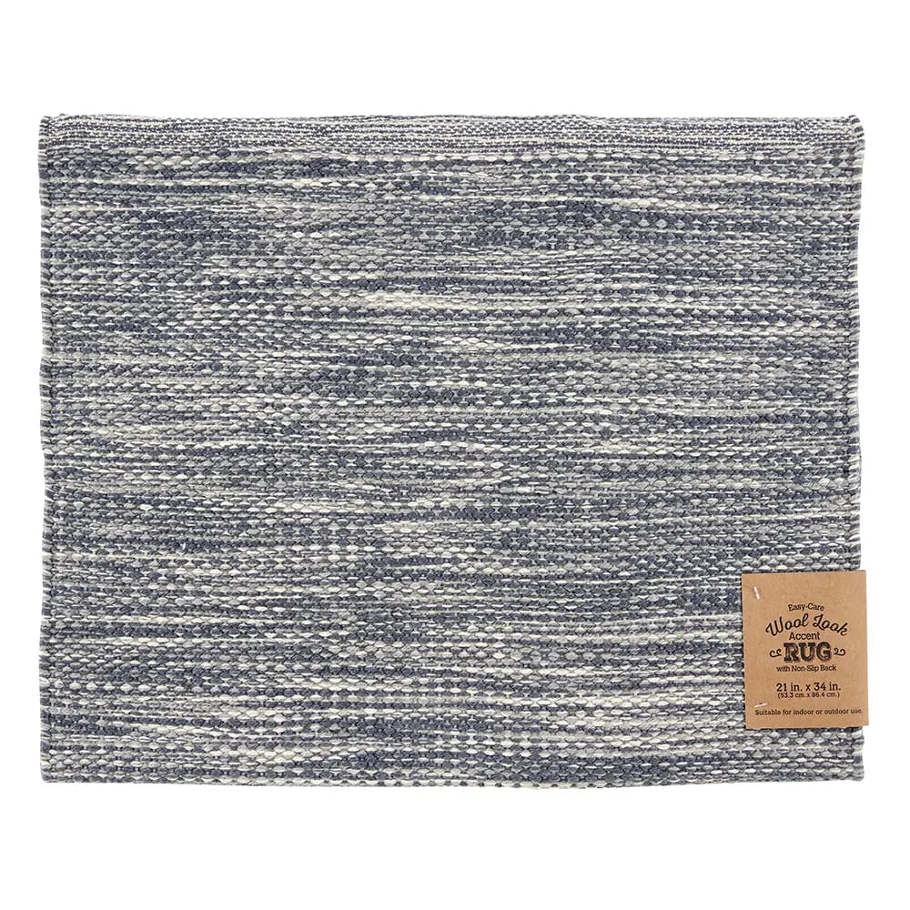 Wool Look Easy Care Indoor/Outdoor Accent Rug, 21" x 34"