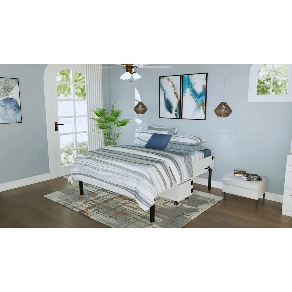 RoomAndLoft Murphy Cabinet Bed, Queen, White