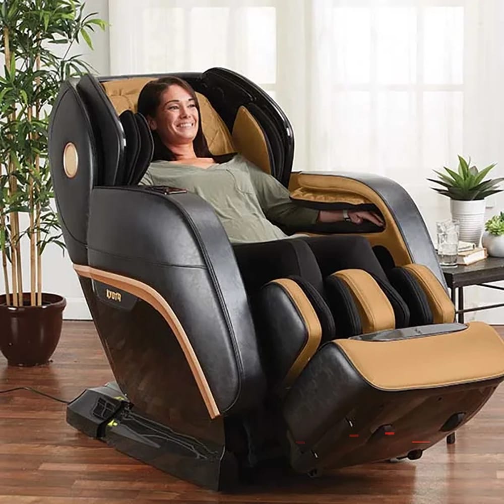Kyota Kokoro M888 4D Massage Chair, Brown/Saddle (Factory Refurbished)