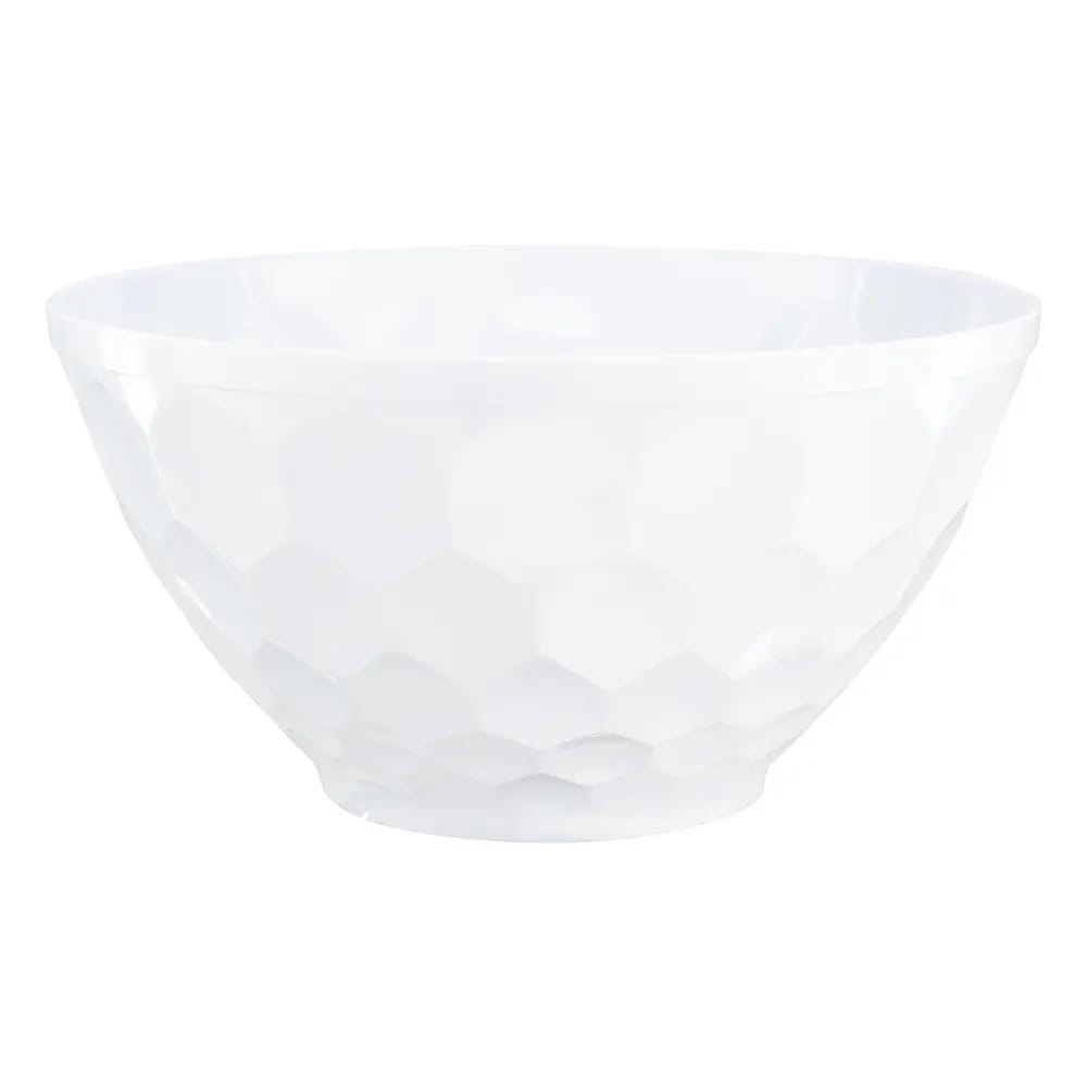 Premium Plastic 106 oz White Serving Bowl, 3 Count