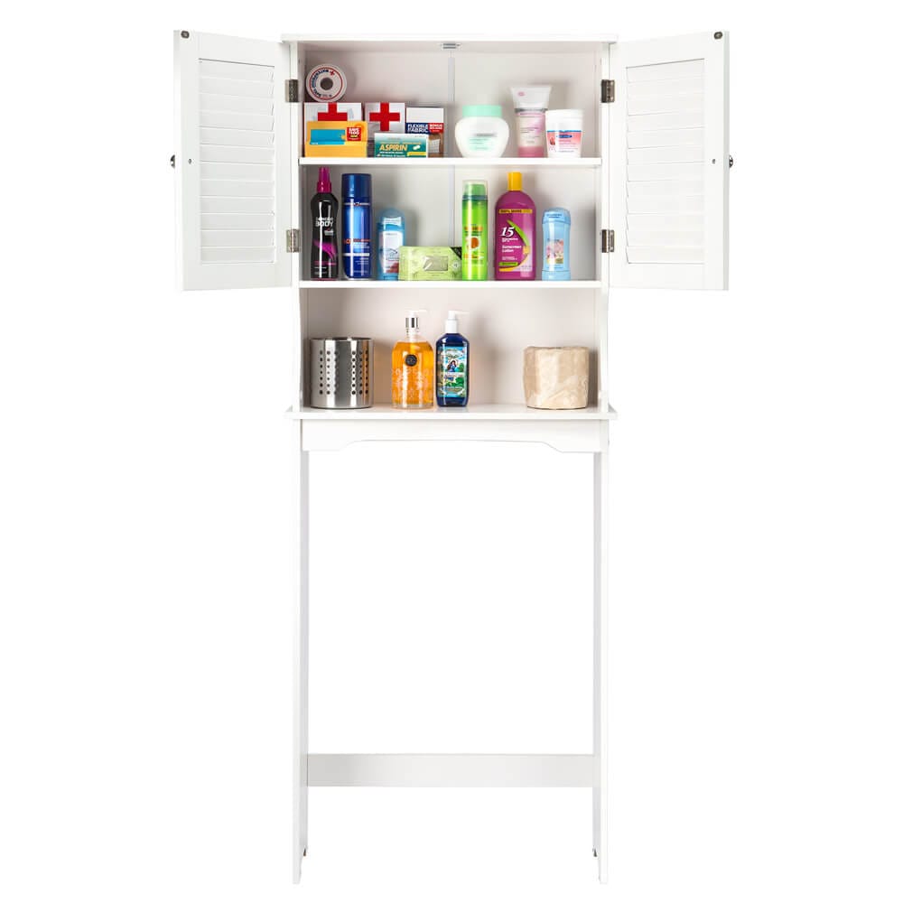 Bathroom Space Saver with Cabinet and Shelf