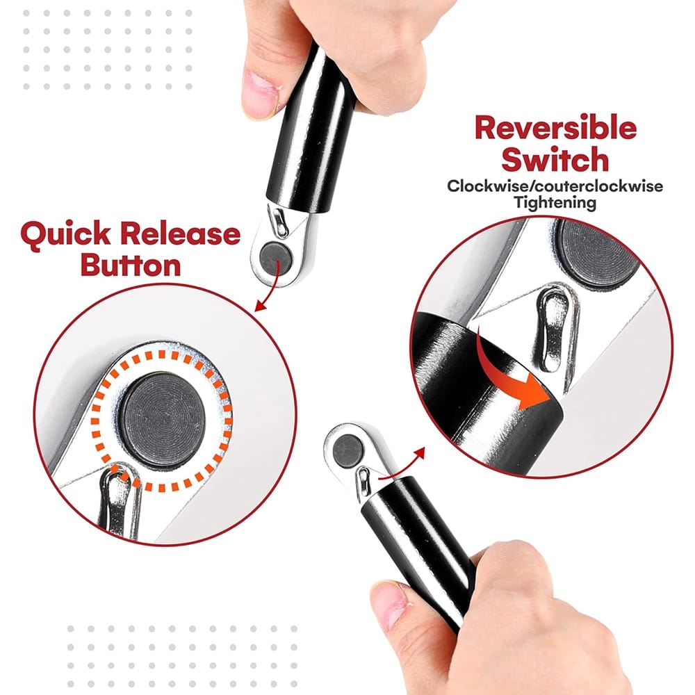 PRO BIKE TOOL Air Ratchet Wrench, Black