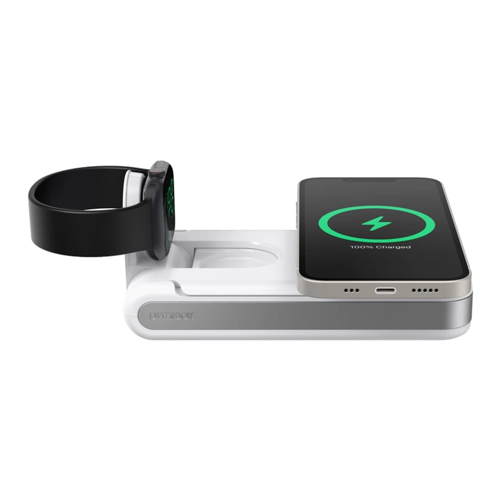 OtterBox 2-in-1 Foldable Power Bank Stand with MagSafe, White