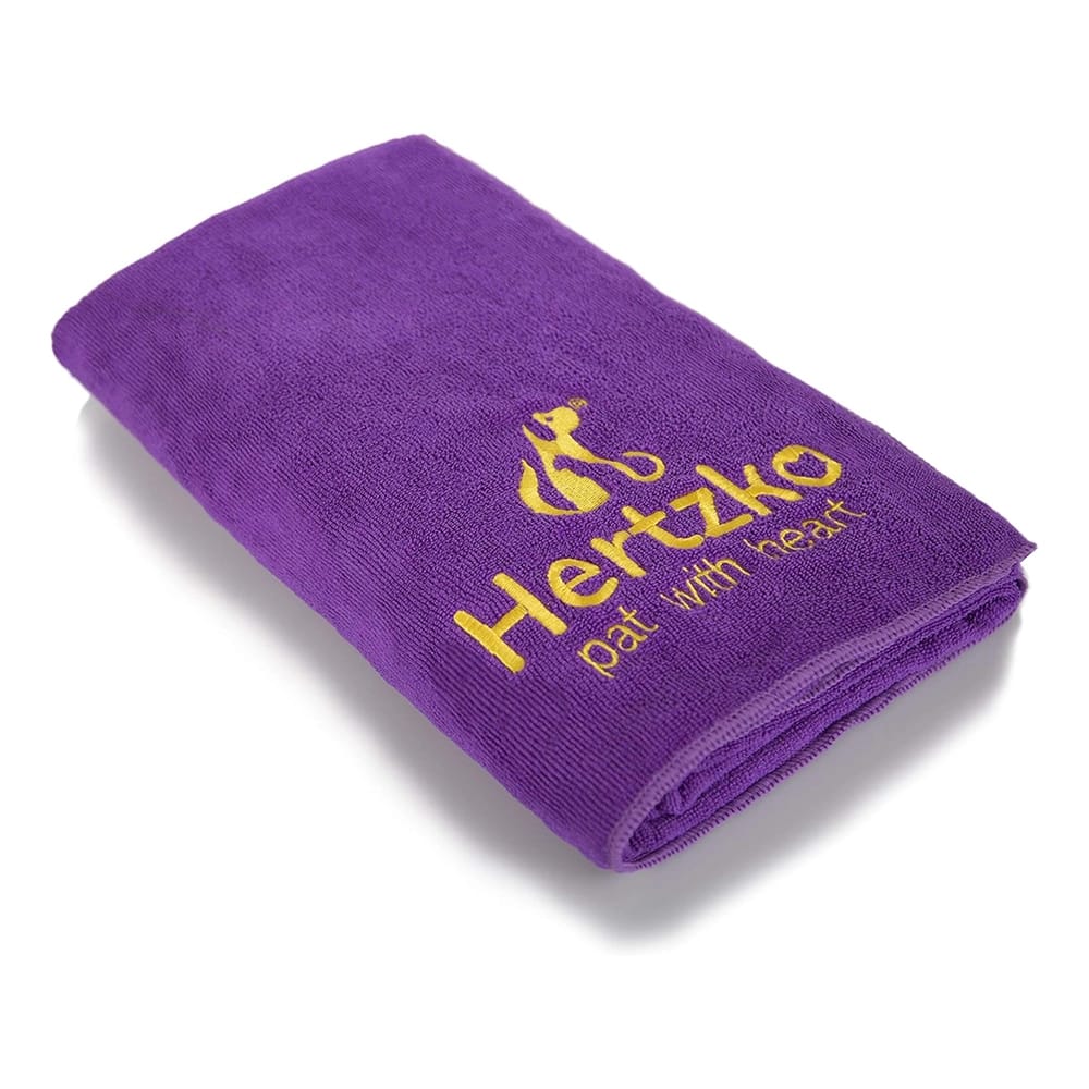 Hertzko Microfiber Pet Towel, Purple
