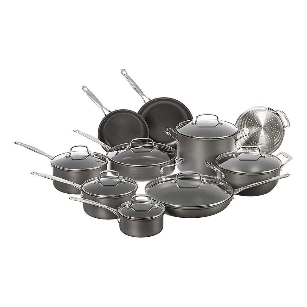 Cuisinart 17-Piece Chefs Classic Nonstick Hard Anodized Set, Black
