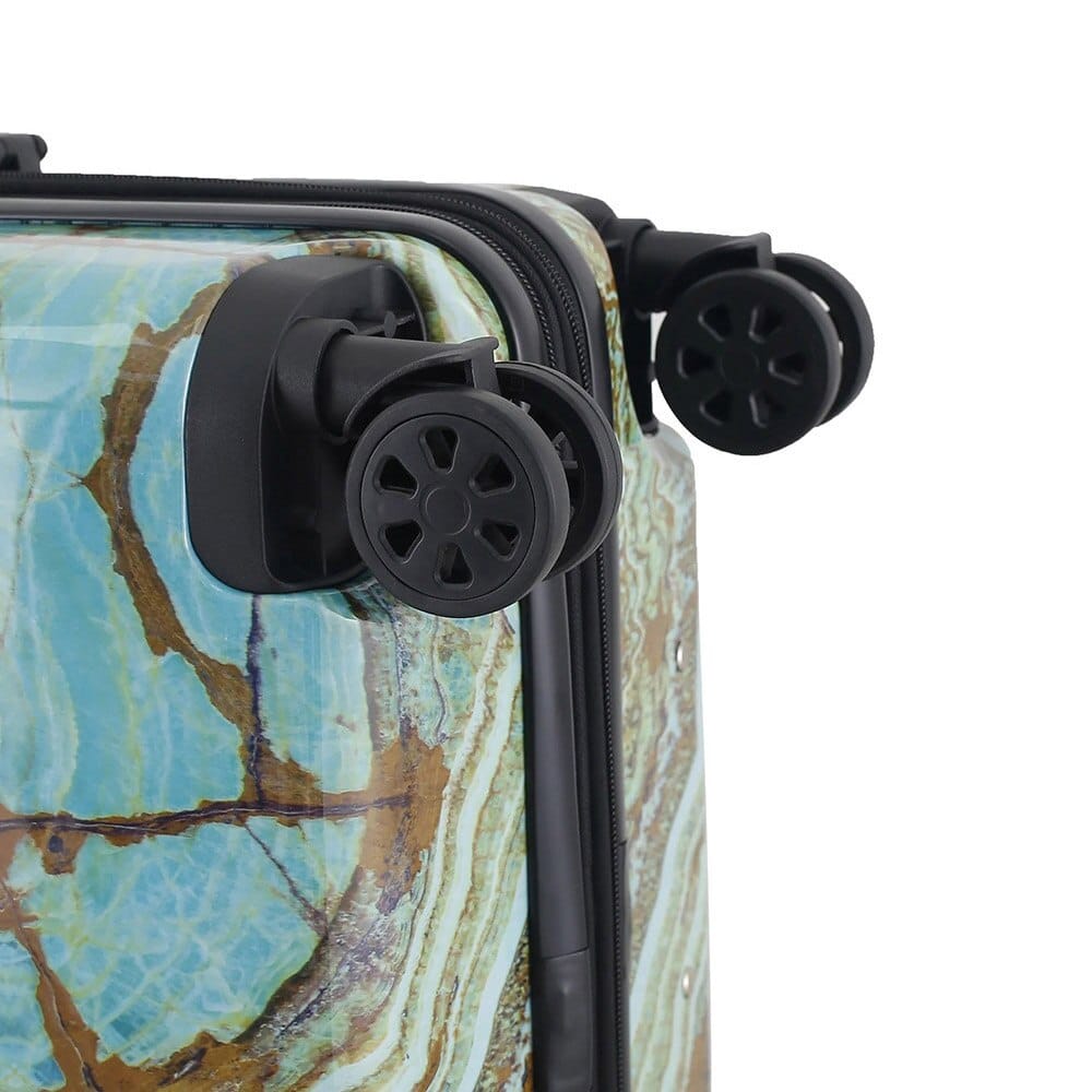 TUCCI Italy Earth Art Emerald Marble 3-Piece Set (20", 24", 28") Luggage Set