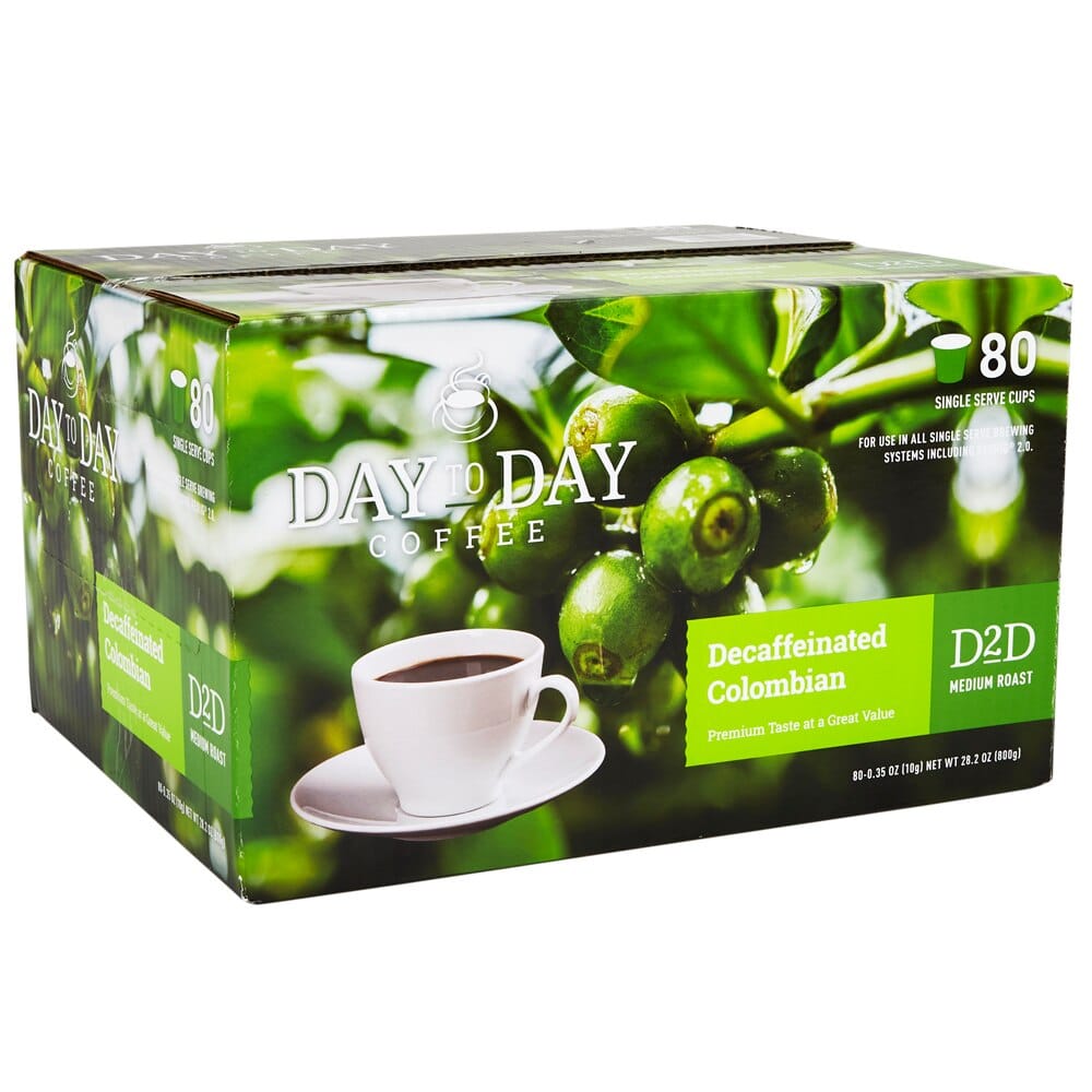 Day to Day Decaffeinated Colombian Coffee, 80 Count