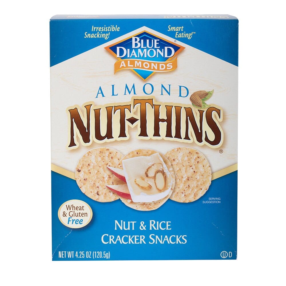 Blue Diamond Almonds Nut-Thins Nut and Rice Cracker Snacks, 4.25 oz