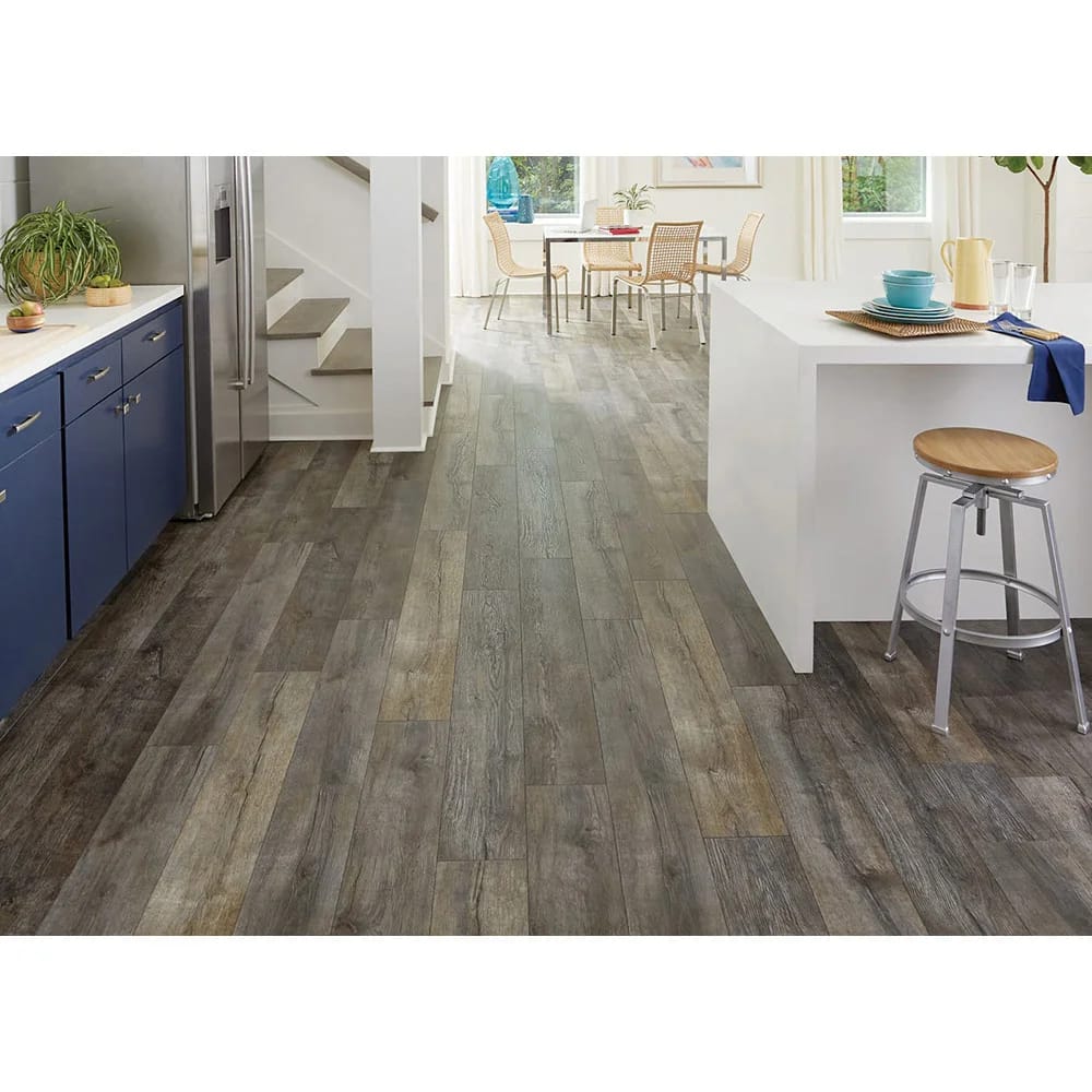 Dream Home 12mm Shadow Sail Oak Waterproof Laminate Flooring, Gray, 21.1 sq. ft. ($2.84/sq. ft.)