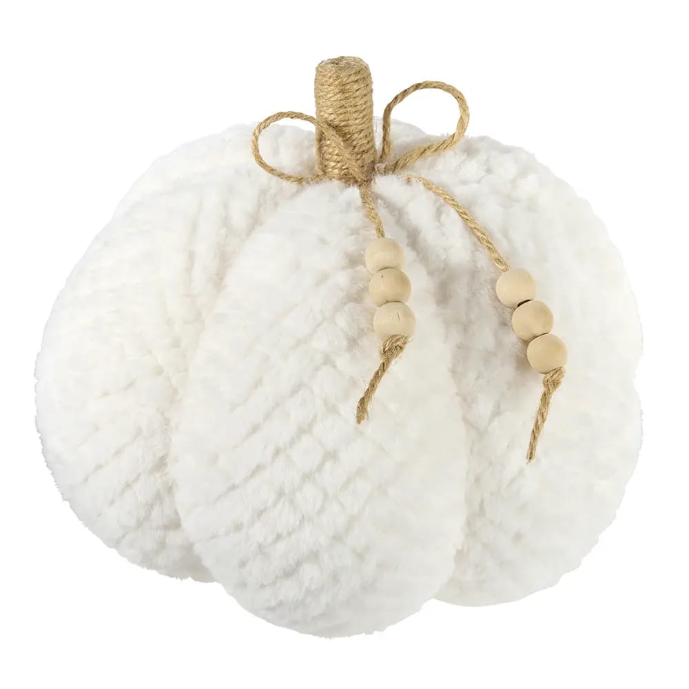 Plush Pumpkin with Beads, 8"
