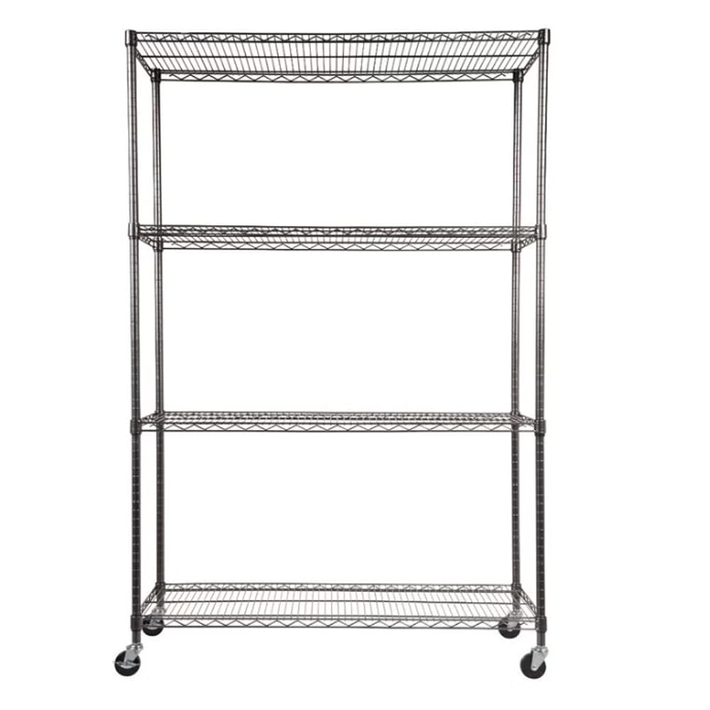 Alera 4-Tier NSF Wire Shelfing, Black Anthracite
