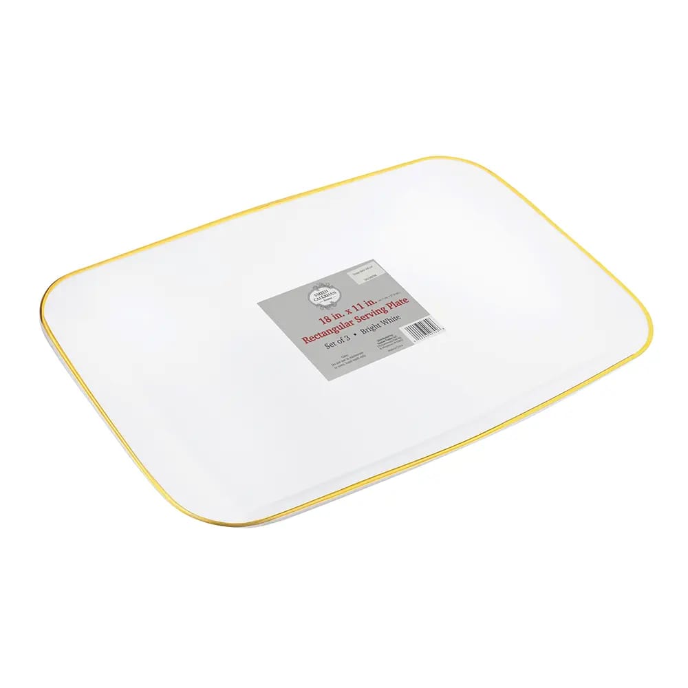 Smith & Callahan Rectangular Serving Plate, 3 pk, 18" x 11"