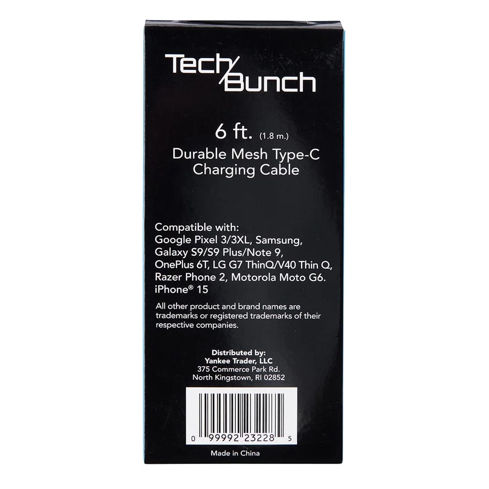 TechBunch USB Type-C Charging Cable, 6'