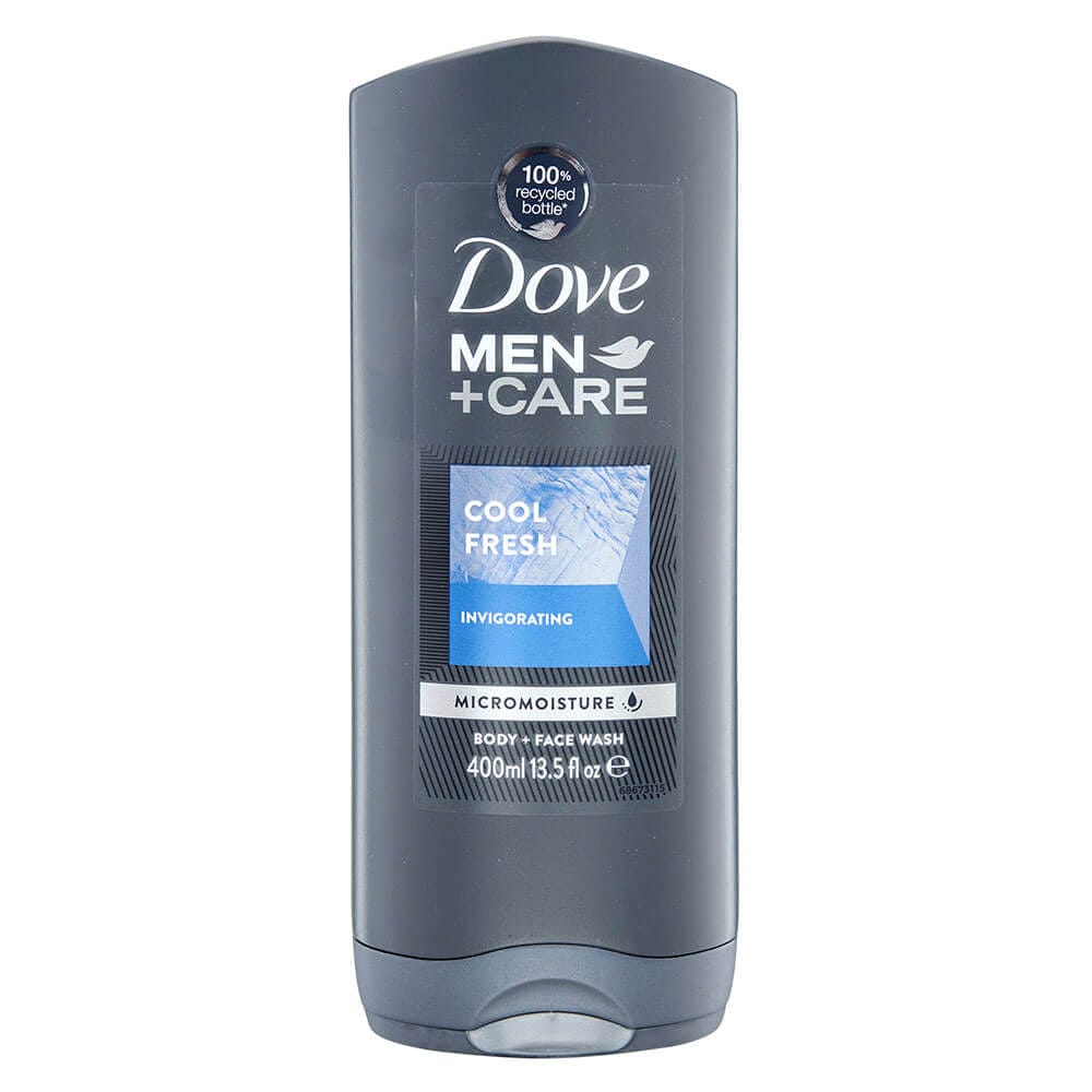 Dove Men + Care Cool Fresh Invigorating Micromoisture Body + Face Wash, 13.5 oz