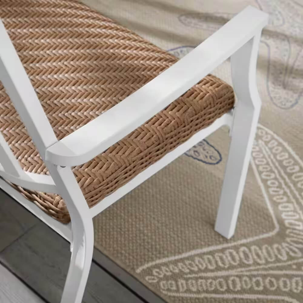 Harbor Point 2-Person Outdoor Bench, White