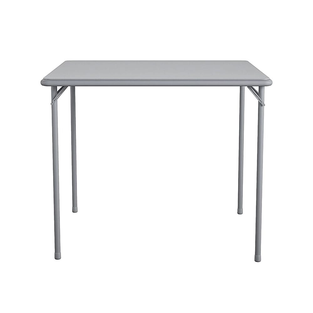 Cosco Square Vinyl Folding 4-Person Dining Table, Gray