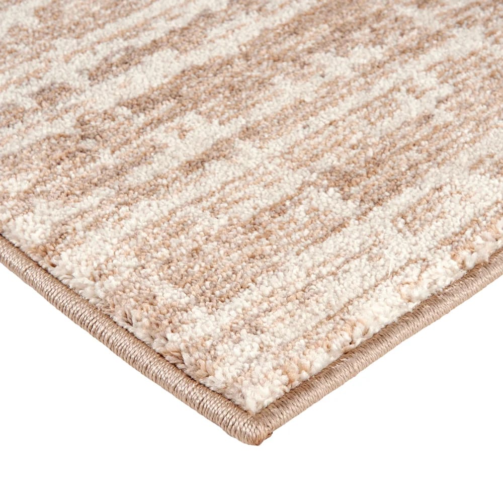 Hazel Collection 9' x 12' Grid Area Rug, Beige & Ivory