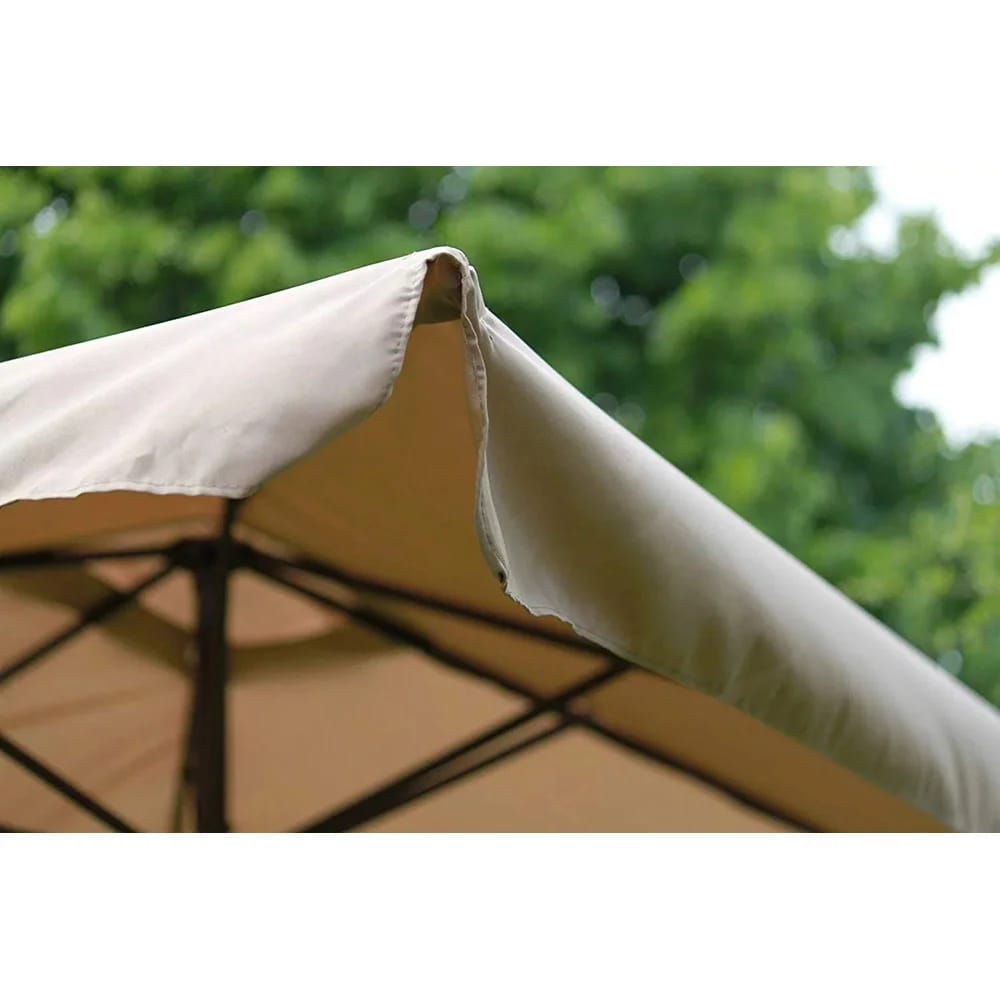 Pebble Lane Living 6' x 10' Rectangular Market Patio Umbrella, Java