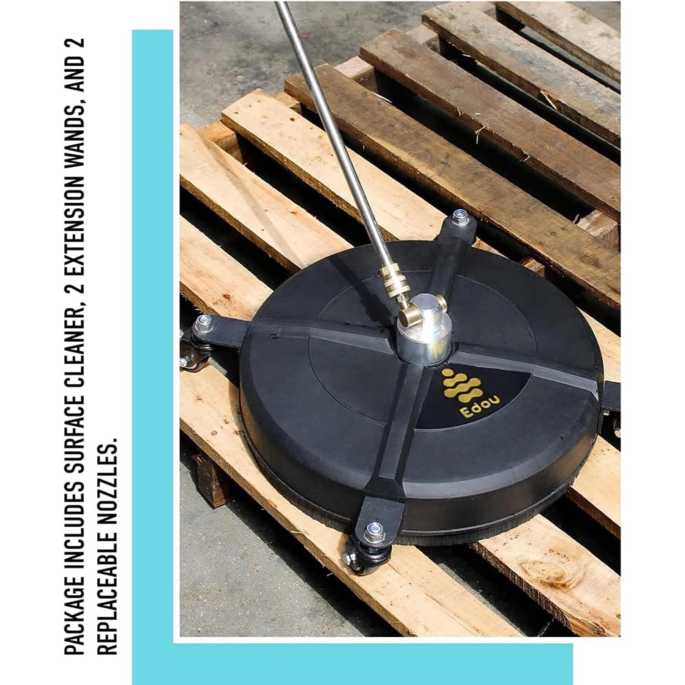 Edou 15" Pressure Washer with Wheels, Black