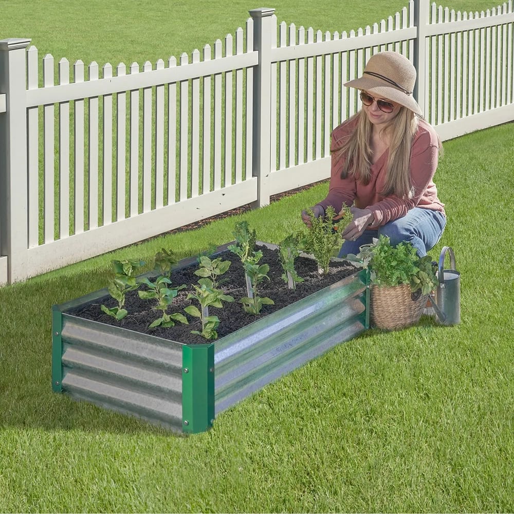 Miracle-Gro 40" x 20" x 11" Galvanized Raised Garden Bed