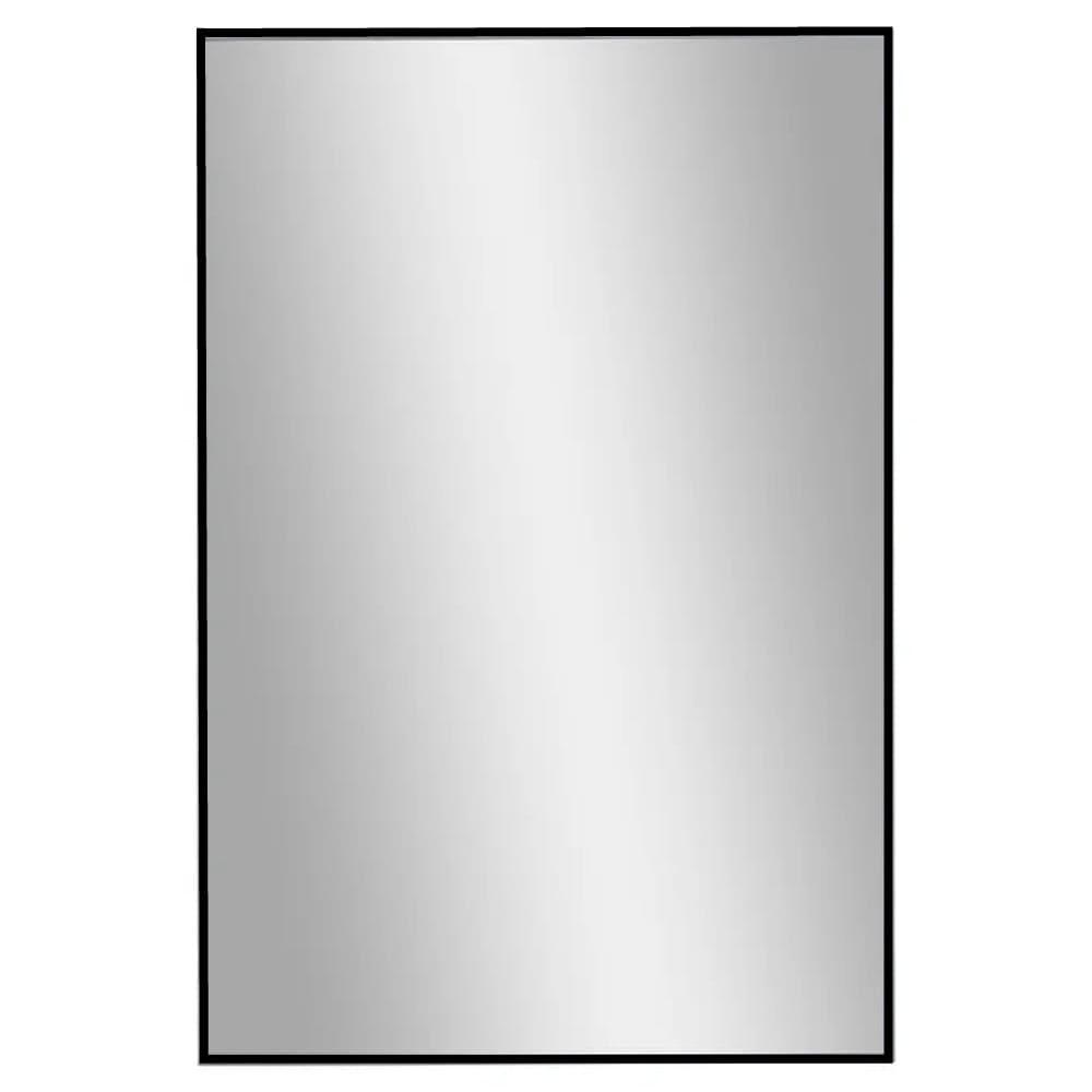 American Art Decor Rectangular Accent Wall Mirror, Black