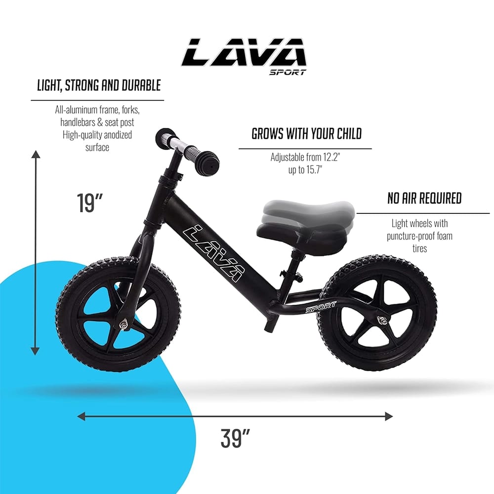 LAVA Sport Balance Bike, Basalt Black