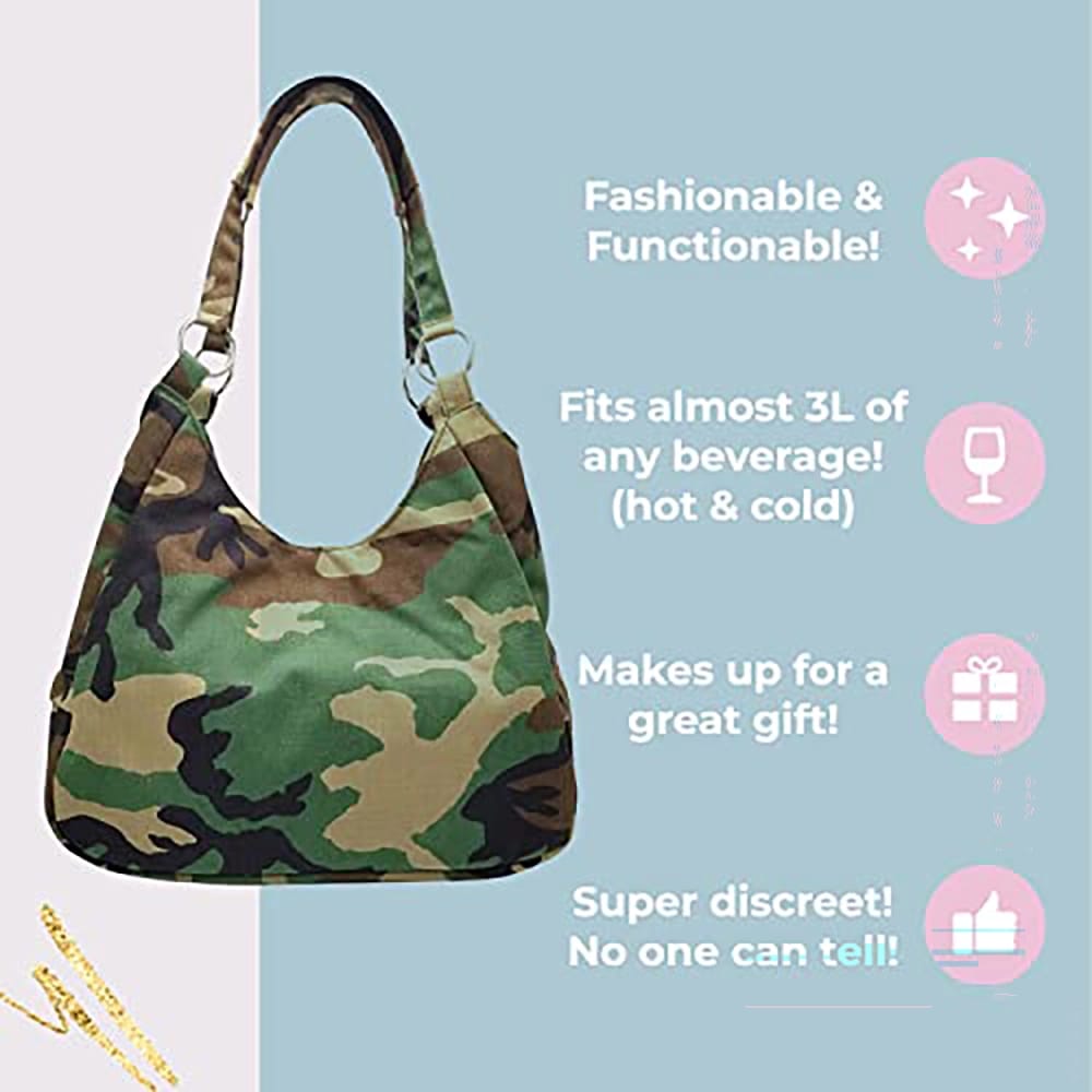 PortoVino Swankey Wine Purse, Camo